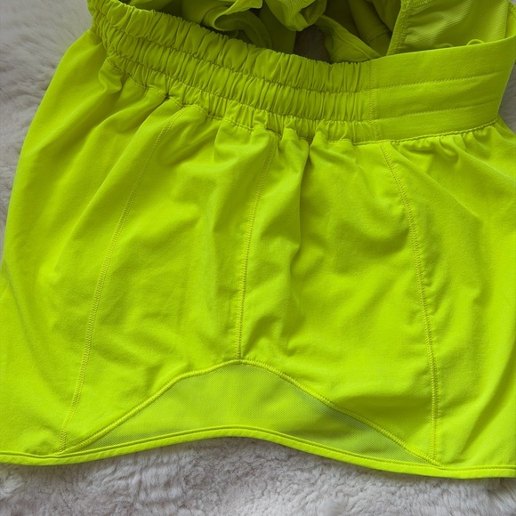 lululemon Hotty Hot High-Rise Lined Zip Pocket Neon Running Shorts - 6 ( S ) - Picture 7 of 15
